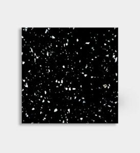white black epoxy terrazzo