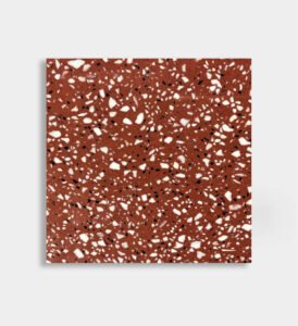 red white black inorganic terrazzo