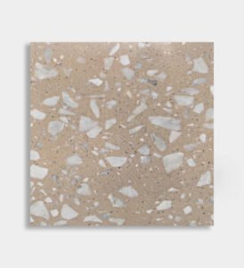 white beige inorganic terrazzo