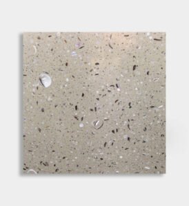 beige seashell inorganic terrazzo