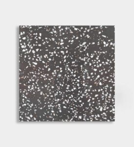 gray white seashell inorganic terrazzo