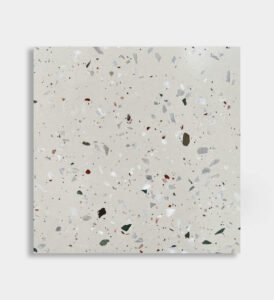 white red black inorganic terrazzo