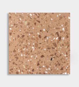 orange red white inorganic terrazzo