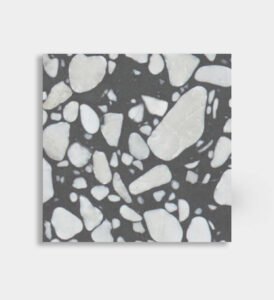 white gray epoxy terrazzo