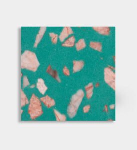 green pink epoxy terrazzo