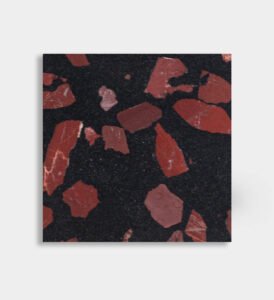 red black epoxy terrazzo