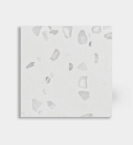 white epoxy terrazzo