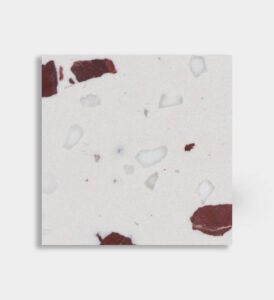 red white epoxy terrazzo