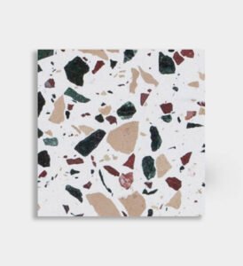 green red beige white epoxy terrazzo