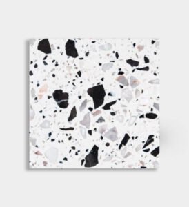 white black pink epoxy terrazzo