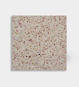 pink red green epoxy terrazzo