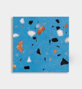 white black red blue epoxy terrazzo