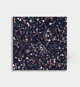 black white red epoxy terrazzo
