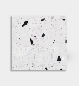 black white epoxy terrazzo
