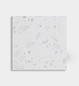 white epoxy terrazzo