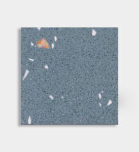 blue white red epoxy terrazzo