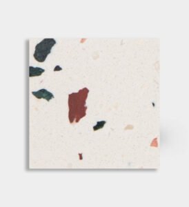 red white green pink epoxy terrazzo