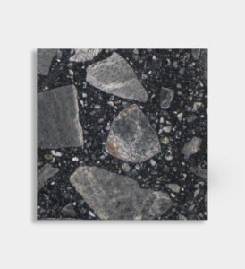 gray black epoxy terrazzo