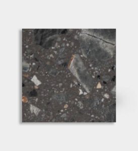black gray epoxy terrazzo