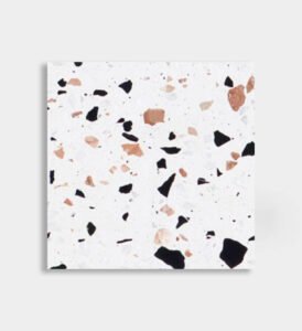 white black red inorganic terrazzo