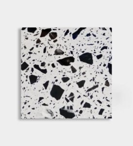 black white marble inorganic terrazzo