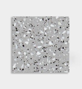 gray white black inorganic terrazzo