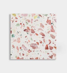 red green white inorganic terrazzo