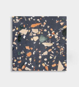 black green beige orange inorganic terrazzo