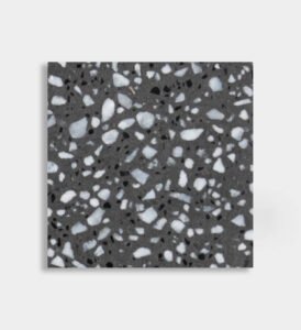 gray black white inorganic terrazzo
