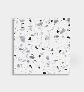 black white gray inorganic terrazzo